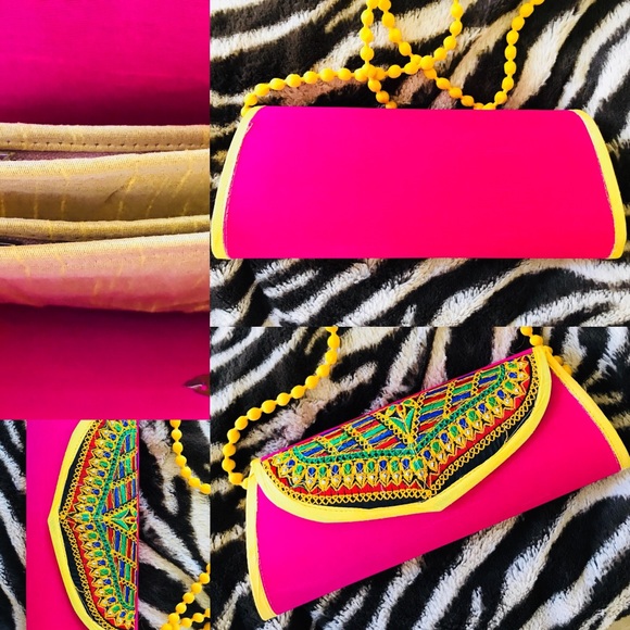 Beautiful Boho Indian Embroidered Evening BAG - Picture 8 of 8